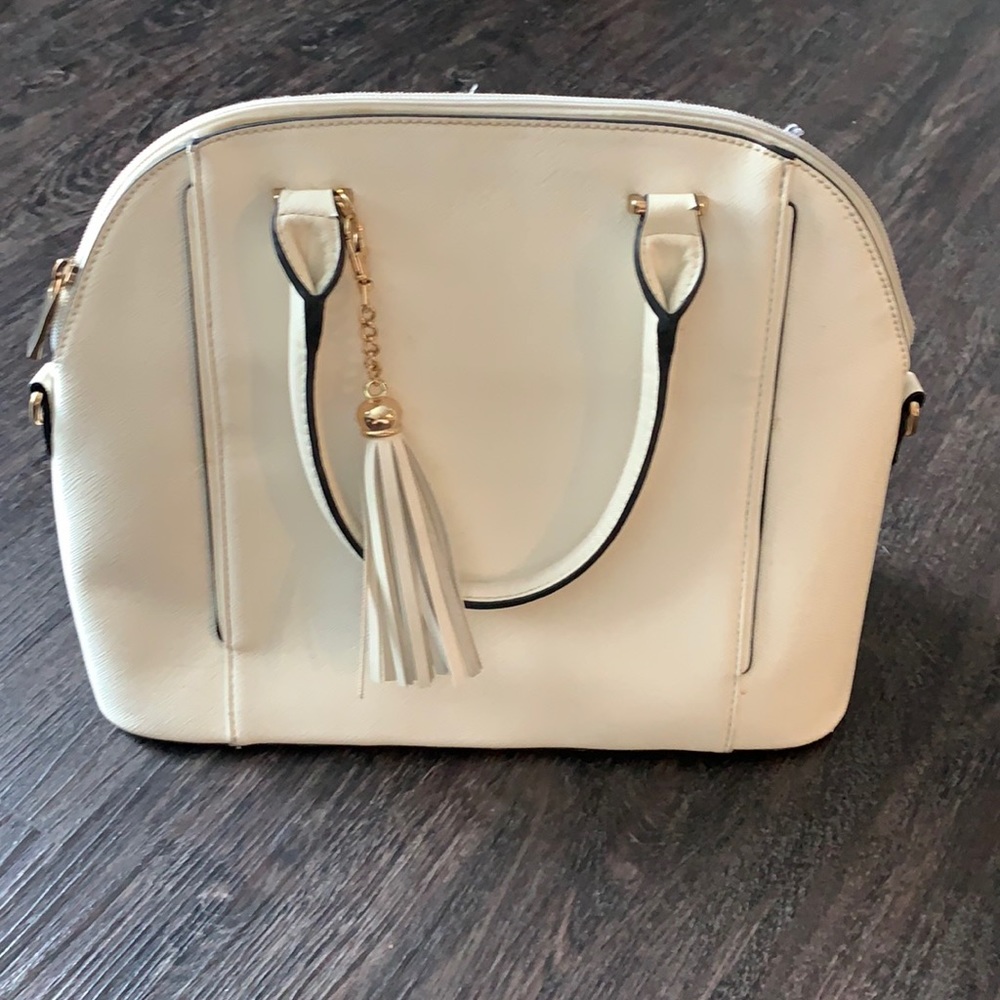 White and gold purse